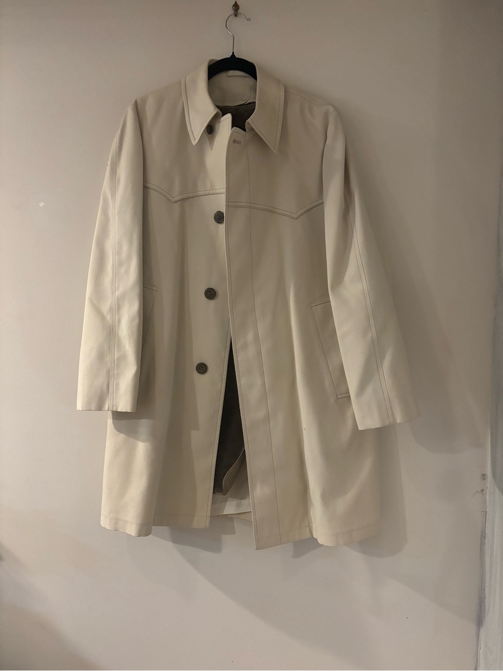 London Fog Brown Faux-Fur Coat with Label Detail